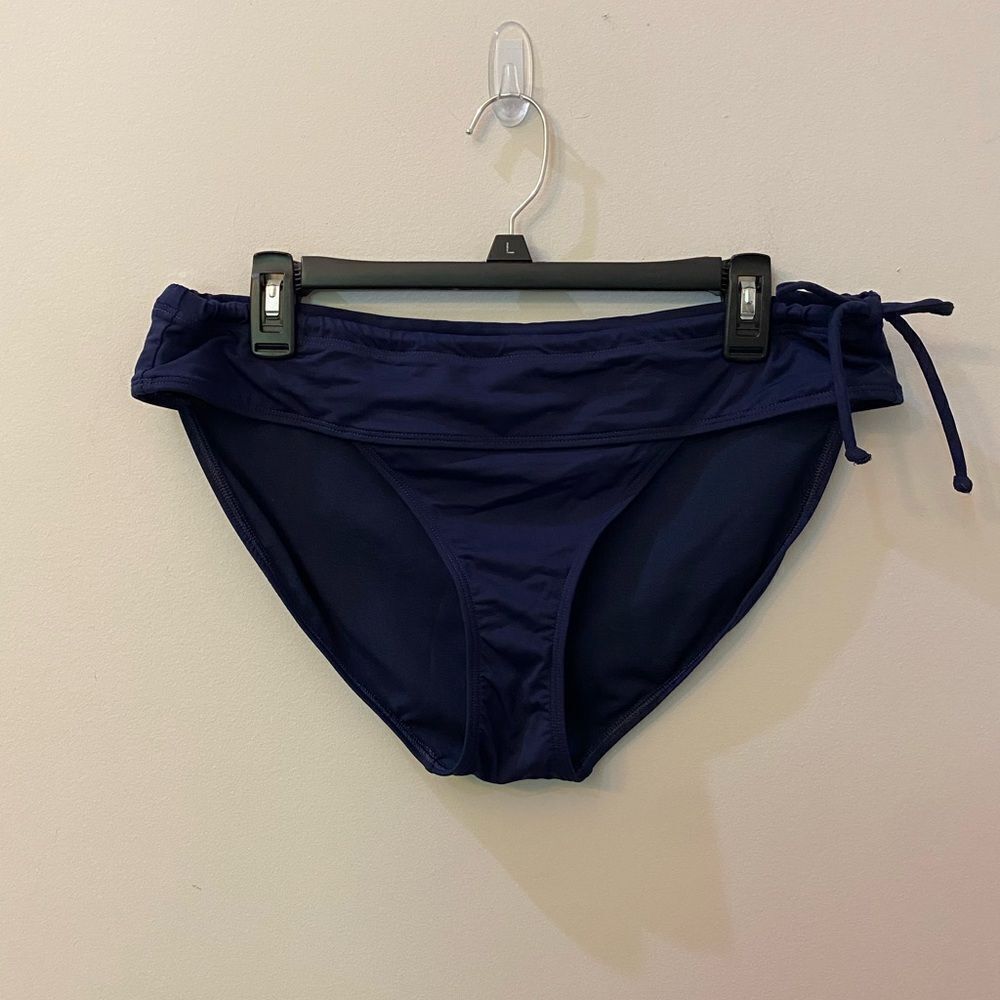 Athleta Navy Blue Swim Bottom Women Size L